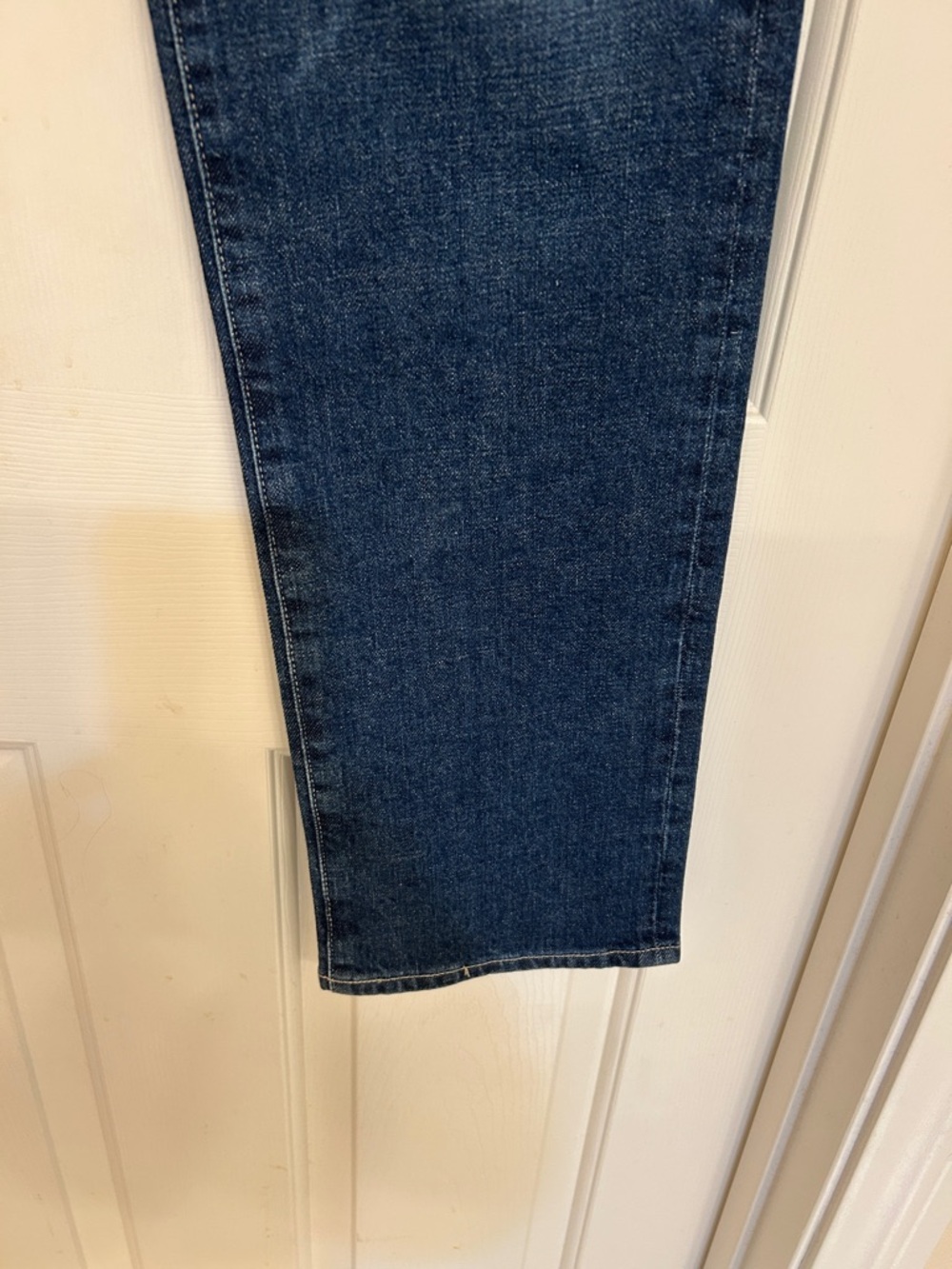 AG Adriano Goldschmied Alexxis Straight Leg High Rise Jeans in Dark Blue Wash 27 - Picture 6 of 12